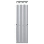 vidaXL Porte-bûches argenté 40x45x170 cm acier galvanisé