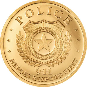 Monnaie POLICE First Responders 1 g Or 10$ Cook Islands 2026 (PRÉCOMMANDE)