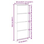 vidaXL Armoire à chaussures blanc 60x21x163 5 cm bois d'ingénierie