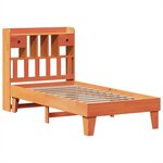 vidaXL Cadre de lit sans matelas cire marron 75x190 cm bois pin massif