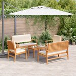 Ensemble de canapé de jardin 5 pièces avec coussins en bois d'acacia