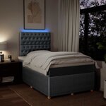 vidaXL Sommier à lattes de lit avec matelas Gris clair 120x200cm Tissu