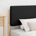vidaXL Cadre de lit avec tête de lit rembourrée Noir 90 x 190 cm