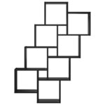 vidaXL Étagère murale cube Noir 90x15x119 cm Bois d’ingénierie