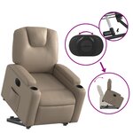 vidaXL Fauteuil inclinable électrique cappuccino similicuir