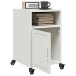 vidaXL Table de chevet blanc 36x39x59 cm acier