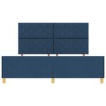 vidaXL Cadre de lit avec tête de lit Bleu 180 x 200 cm tissu