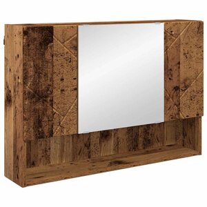 vidaXL Armoire Miroir Bois ancien 80 x 17 x 55 cm Bois d'ingénierie
