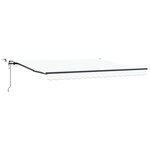vidaXL Auvent Rétractable with Blanc 400 × 300 cm tissu