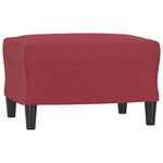 vidaXL Ensemble de canapés 3 Pièces et coussins Rouge bordeaux Similicuir