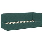 vidaXL Cadre de lit d'angle Vert foncé 80 x 200 cm Velours