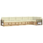 vidaXL Ensemble de canapés d'extérieur 6 pc Blanc et crème Polyester