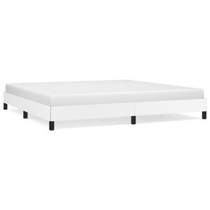 vidaXL Cadre de lit Blanc 200x200 cm Similicuir