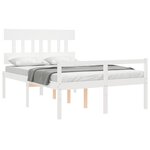 vidaXL Lit pour personne âgée sans matelas blanc 140x190cm bois massif