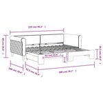 vidaXL Lit de jour avec gigogne sans matelas gris clair 90x200 cm