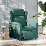 vidaXL Fauteuil inclinable électrique Vert foncé Tissu