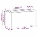 vidaXL Banc de jardin Argent 80 x 40 x 43 cm Acier inoxydable