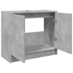 vidaXL Armoire d'évier gris béton 63x29x55 cm bois d'ingénierie
