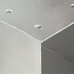 vidaXL Connecteur de poteau Forme en X Métal galvanisé 91x91 mm