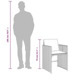 vidaXL Ensemble à manger de jardin et coussins 15 Pièces beige