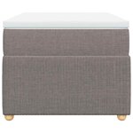 vidaXL Sommier à lattes de lit avec matelas Taupe 100x200 cm Tissu