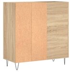 vidaXL Armoire à disques chêne sonoma 84 5x38x89 cm bois d'ingénierie