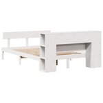 vidaXL Lit bibliothèque sans matelas blanc 120x200 cm bois pin massif