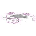 vidaXL Cadre de lit avec tiroirs sans matelas blanc 135x190 cm