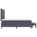 vidaXL Lit à ressorts avec matelas Gris foncé 140 x 200 cm Velours