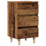 vidaXL Table de chevet vieux bois 40x35x69 cm bois d’ingénierie