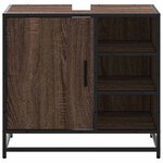 vidaXL Armoire de lavabo de salle de bain chêne marron 65x33x60 cm
