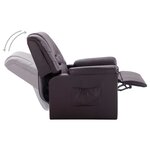 vidaXL Chaise inclinable Marron Similicuir