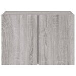 vidaXL Meuble TV mural avec lumières LED sonoma gris 60x35x41 cm