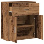 vidaXL Buffet avec tiroir Vieux bois 60 x 31 x 70 cm Bois d'ingénierie