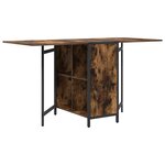 vidaXL Table à dîner 144 x 60 x 75 cm Bois d'ingénierie Chêne fumé