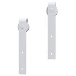 vidaXL Kit de quincaillerie de porte coulissante 183 cm Acier Blanc