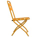 vidaXL Chaises de jardin pliantes 2 pièces Jaune Moutarde 42x52x82 cm Acier thermolaqué