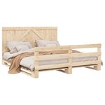 vidaXL Cadre de lit sans matelas avec tête de lit 200x200 cm