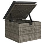 vidaXL Salon de jardin 8 Pièces avec coussins gris résine tressée