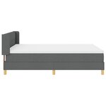 vidaXL Lit à ressorts avec matelas gris foncé  140 x 190 cm  en tissu