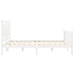 vidaXL Cadre de lit sans matelas blanc 160x200 cm bois de pin massif