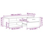 vidaXL Cabinet en Bois avec tiroir Blanc brillant 100 5 x 39 x 30 cm