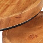 vidaXL Ensemble de table basse 2 Pièces bois d'acacia massif et acier