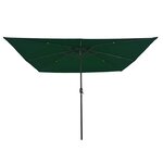 vidaXL Parasol de jardin Vert 295 x 295 x 245 cm Polyester  Acier