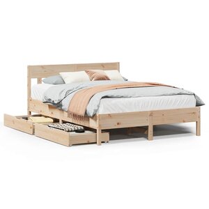 vidaXL Cadre de lit sans matelas 140x200 cm bois massif de pin