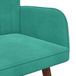 vidaXL Sofa 2 places Turquoise 115 x 61 x 87 cm Velours