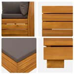 vidaXL Ensemble de canapés d'extérieur avec coussin 11 Pièce Marron
