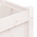 vidaXL Jardinières 2 Pièces blanc bois de pin massif
