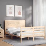 vidaXL Cadre de lit sans matelas bois massif