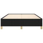 vidaXL Cadre de lit sans matelas noir 140x190 cm tissu